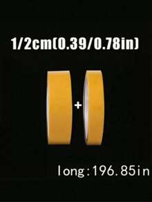 2 Rolls Strong Double-Sided Fabric Tape, No-Sew No-Iron Seamless Hem Repair Tape, Multi-Purpose Self-Adhesive Clothing Patch, Used For Pant Leg Shrinking And Length Adjustment, Suitable For Collar And Edge Repair Without Cutting - Multicolor - View 2
