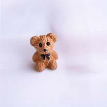 2/5/6pcs Mini Bear Car Decor, Healing Style Resin Ornaments, Iced Americano, Lemon Juice Figurines, Dashboard, Rearview Mirror Decoration, Suitable For Car And Home Decor, Holiday Gift - Bear and Drink - View 8
