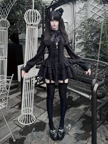 Women Short Dresses - ブラック - View 1