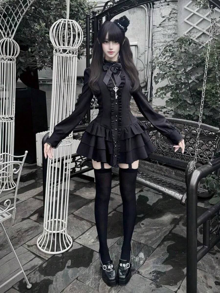 Women Short Dresses - ブラック - View 1