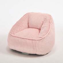 Light Luxury Style Bean Bag/Striped Design Bean Bag/Memory Foam/Versatile Use/Ergonomic Design/No Assembly Required/Suitable For Living Room, Bedroom, Shopping Malls - Pink - View 6