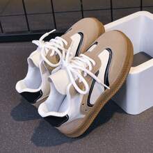 New Kids' Retro Style Training Shoes, Spring/Autumn Unisex Children's Soft Sole Casual Sports Sneakers - Khaki - View 8