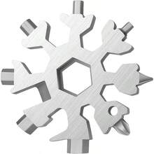 Alat Multifungsi Snowflake 18-in-1, Eksklusif untuk Pria, Gadget Kemah Keren, Hadiah Liburan - kepingan salju - View 12