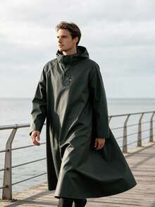Adult Oversized Long Hooded Raincoat, Lightweight Waterproof Rain Poncho For Daily Use Outdoor Activities - Extra-long Heavy-duty Raincoat - View 11