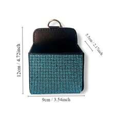 Sparkling Rhinestone Car Storage Box With Shiny Lid & Drawer - Glitter Organizer For Dashboard, Console, Or Door - Fit For Phones, Licenses, Keys, - Vehicle Interior Accessory (Suitable For Most) - A - View 9