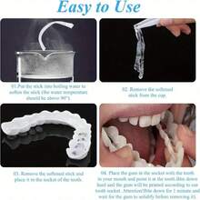 1 Set Of Teeth Assistive Props For Role-Playing, Suitable For Halloween Christmas And Various Themed Events - White - View 6