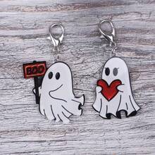 5pcs/10pcs Unique Ghost Keychain Set, Suitable For Handbags, Phones, Cars, Backpack Decoration, For Men And Women. Perfect For Birthday Gifts, Halloween Gifts, Party Decorations, Party Favors, Commemorative Gifts. - Multicolor - View 5