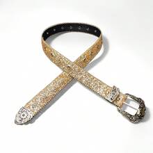 1 Piece Western Cowboy Style Belt - Gold - View 10