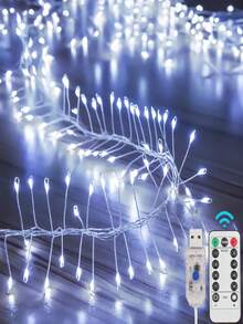 1pc 30m/98ft Christmas Firecracker Fairy Light String, 1000/800/600 LED Firework Light String, Christmas Firecracker Lights, Suitable For Rooms, Patios, Indoor/Outdoor Use, Weddings, Parties, Home, Gardens, New Year's, And Christmas Decorations - Firecracker String Lights - View 27