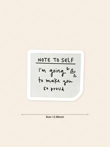 1 st Note To Self-klistermärken, Make You So Proud, självhäftande lapp med positiv självbekräftelse, positivitetsgåva, uppmuntrande ord, självkärlek för kvinnor - Multifärgad - Visa 2