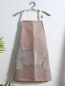 2pcs Premium Canvas Aprons, Striped Pattern, Adjustable Shoulder Straps, Unisex, Soft And Comfortable - Multicolor - View 7