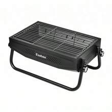 Portable Foldable Outdoor Charcoal Barbecue Grill, Dual-Control Tabletop BBQ Grill, Lightweight Travel Grill For Camping Beach Backyard Parties Outdoor Picnic - B - View 3