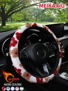 MEIKAXIU Plush Flower Comfortable Soft Warm Winter Car Steering Wheel Cover Without Inner Ring 14.5-15 Inch Car Accessories Car Interior Unisex - Plush Large Flower - View 14