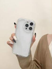3 Stücke cremefarbene Handyhülle mit wellenförmigem Rand, einfarbig, stoßfest, kompatibel mit iPhone 16/ 16 Pro/ 16 Plus/ 16 Pro Max/ 15 Pro Max/ 13/ 14/ 11/ XS, weiche Schale P12, stoßfest, cremefarbener wellenförmiger Rand, glänzend, neu lackiert, TPU, stoßfeste weiche Schale Handyhülle, geeignet für Galaxy S24/Galaxy S24+/Galaxy S24 Ultra/Galaxy S22/Galaxy A13 4G/Galaxy A52/A52s 5G/Galaxy A23/Galaxy A35/Galaxy A25/Galaxy A73/Ximi Note 11/Ximi 11 Lite - Transparent - Übersicht 5