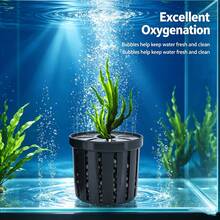 Black, White, And Green Plastic Aquarium Planting Trays, Self-Sinking Aquatic Plant Baskets, Hollow Hydroponic Plant Racks, Suitable For Aquarium Landscaping And Decoration. - A - View 8