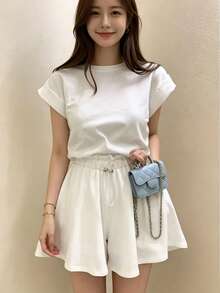 2025 Spring/Autumn Casual Comfortable Long Sleeve Pullover Top White Summer Elegant - White - View 2