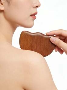 1/3pcs Facial Massage, Beauty Facial Care Tool, Face Massager, Summer Fitness Essential Gua Sha Tool - Full Face Coverage, Deep Tissue Massage, Light Pink Design Helps Improve Blood Circulation; Manual Use, Easily Relax Muscles, Suitable For Post-Workout Use - Black Gold Sandalwood Yuanbao Gua Sha Tool - View 4