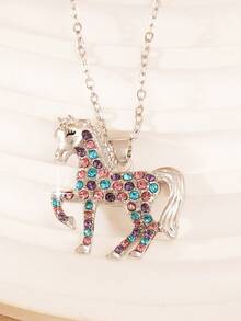 Creative Colorful Pony Shiny Exquisite Versatile Commemorative Fashion Necklace, Minimalist Gift Necklace - Style 3 - View 3
