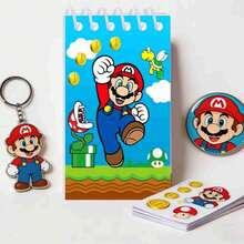 SUPER MARIO BROS. 1set/8pcs Classic Game Cartoon Coil Small Notebook Set, With Multiple Cute Character Covers, Portable And Small, Suitable For Taking Notes On The Go, Is A Super Practical Holiday Gift For Boys And Girls. (Stochastic Style) - Multicolor - View 6