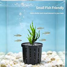 Black, White, And Green Plastic Aquarium Planting Trays, Self-Sinking Aquatic Plant Baskets, Hollow Hydroponic Plant Racks, Suitable For Aquarium Landscaping And Decoration. - A - View 7