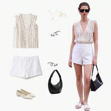 YROOE Women's Spring/Summer Polka Dot V-Neck Blouse, Sleeveless Ruffle Button Casual Top - Multicolor - View 1