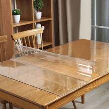 0.25Mm PVC Tablecloth Office Desk Mat Transparent Desk Pad Soft Glass Non-Washable Study Desktop Protector - Transparent - View 6