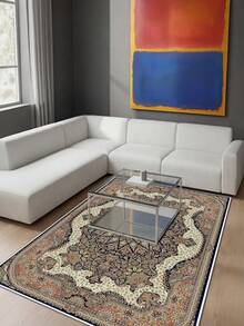 Digitally Printed Non-Slip Washable Runner And Area Rug Living Room Carpet, Modern Design | Modern, Scandinavian, Bohemian And Classic Styles | 100% Polyester - Black - View 4