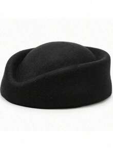 1pc Women's Faux Wool Mini Beret Hat: Elegant Vintage Style, Suitable For Wedding, Bridal Ceremony, Church Tea Party, Cocktail Party, Dome Cap And Winter Accessory - Multicolor - View 6