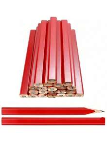 Pencil Office Drawing - Red Flat Carpentry Marking Tool Design Drawing Engineering - Multicolor - View 7