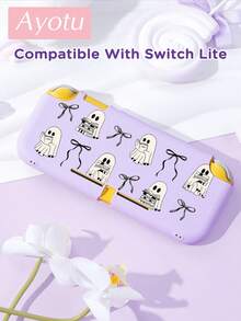 Ayotu Ghost & Bow & Book Pattern Switch Protective Case, Compatible With New Switch 2 (2025)/Switch NS/Switch OLED, Can Be Used On Dock Without Removing Protective Case, Universal Game Controller Protective Cover, Switch Game Accessories, Anti-Drop & Anti-Scratch, Halloween Theme & Birthday Gift. - View 17