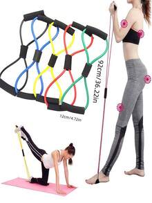1pc 5-Level Resistance Band 15LB-35LB Adjustable, TPE High Elastic Rubber Durable & Stable Snapback, Resistance Rope. Suitable For Boxing Explosive Power Training, Home Strength Shaping, Yoga Pilates Stretching, Living Room, Gym Anytime Workout Arms, Shoulders, Back, Chest Muscle Groups. Lightweight & Easy Storage, Replace Large Fitness Equipment, Beginner Entry, Daily Posture Correction Universal, Home & Boxing Training Bestselling Fitness Accessory - Multicolor - View 2