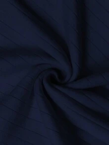 GRDR Suéter de punto de manga corta con cuello de aviador estriado de unicolor para hombre, adecuado para salidas de verano, esencial para un estilo de moda - Azul - Ver 12