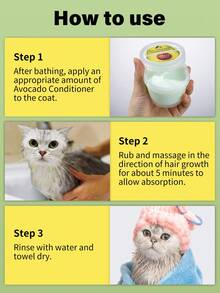 GJYC PET Avocado Pet Conditioner, Suitable For Dogs And Cats, Moisturizing And Smoothing Formula, PH Balanced, Suitable For Sensitive Skin, Helps Control Odor, Suitable For All Hair Types, 3.53 Oz - Green - View 7