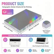 5/10 Sheets A4 Holographic Laser Self-Adhesive Cold Laminating Film Set, Multiple Vibrant Rainbow Glitter Laser Craft Paper, 5 Laser Pattern Designs, Bright And Transparent Colors, Flexible And Easy To Cut, Suitable For DIY Crafts, Scrapbooking, Card Making, Gift Wrapping, Children's Art Projects, Meeting Various Creative Handmade Decoration Needs - View 9