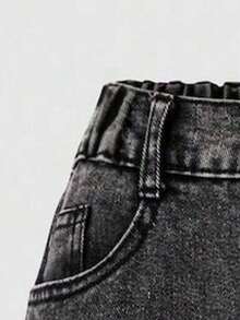 Youth Girl Spring Denim Jeans, New Fashion Style - Black - View 10