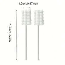 MAMIJOY 30pcs Disposable Individually Wrapped Wavy Gauze Baby Oral Tongue Cleaning Brush Heads - White - View 3