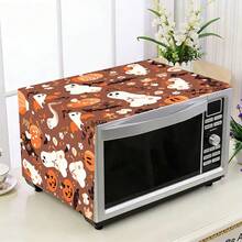 1pc Microwave Dust Cover, Home Oven Rack Dust Cover, Washable Dust Cover, Home Food Machine Dust Cover, Highly Attractive Kitchen Storage Cabinet Dust And Stain Cover - Full Coverage - View 4