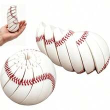 Baseball Fidget Ball Toy,3D Printed Twist And Turn Stress Relief Desk Fidget,Portable Relieve Anxiety Fidget Ball Sensory Puzzle - White - View 1