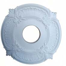 PU Decorative Ceiling Medallion, For Light Fixtures And Ceiling Fans, White - A - View 5