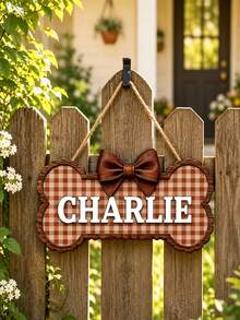 Personalized Wooden Dog Bone Hanging Sign, Customized Dog Name Plate, Dog Room Decor, Dog Mom Gift, Pet Owner Gift, Puppy Name Plaque - Multicolor - View 5