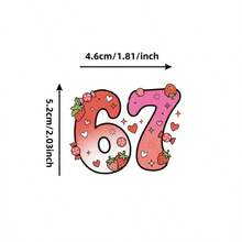 50pcs 67 Theme & Internet Slang Aesthetic Stickers | Perfect For Decorating Water Bottles, Laptops, Skateboards, And Luggage - Vinyl Stickers For Phone Cases And Tablets - Multicolor - View 6