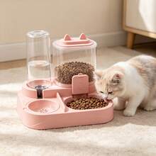Compact 2-In-1 Gravity Pet Feeder And Water Dispenser, Suitable For Cats And Small Dogs; Features Separated Dual Bowl Design To Keep Food And Water Apart, Detachable And Washable Feeding Station, Perfect For Daily Indoor Use, 2026 New Model - Large Capacity - View 11