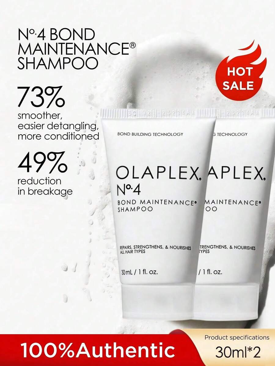OLAPLEX No.4 Repairing Shampoo For Color-Treated And Chemically Damaged Hair - Shampoo 30ml*2 - View 1