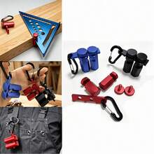 Woodworking Right Angle Ruler Auxiliary Clamp, With Hanging Hook For Convenient Storage, Detachable And Easy To Install, Compatible With Stair Ruler, Straight Ruler, Circular Saw, Multi-Scenario Woodworking Positioning Tool, Compact And Portable, Sturdy And Durable - A - View 5