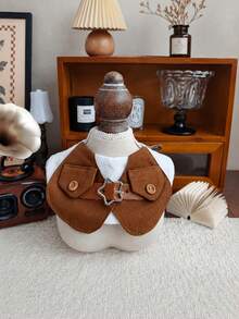Conjunto de 2 piezas de bufanda y mini sombrero estilo retro occidental para gatos y perros, para mascotas pequeñas a medianas, accesorios para fotos y salidas - Multicolor - Ver 7