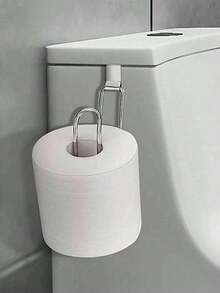 Iron Wall-Mounted Toilet Paper Holder, Toilet Paper Storage Rack, Space-Saving Bathroom Accessory, Practical Home Decor, Suitable For Bathroom And Home Bathroom - Multicolor - View 4