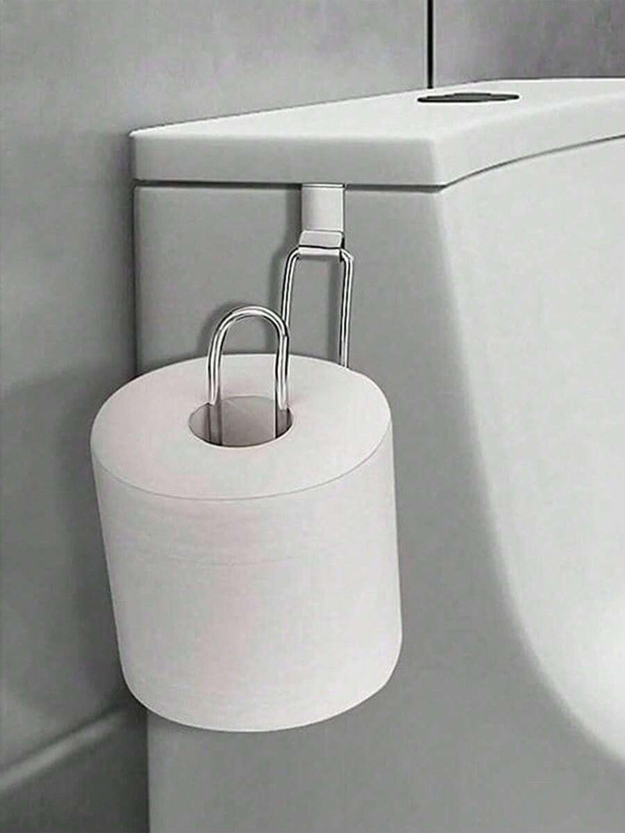 Iron Wall-Mounted Toilet Paper Holder, Toilet Paper Storage Rack, Space-Saving Bathroom Accessory, Practical Home Decor, Suitable For Bathroom And Home Bathroom - Multicolor - View 1