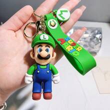 SUPER MARIO BROS. 1 قطعة سلسلة مفاتيح معلقة بصورة شخصية أنمي كرتونية سوبربروس أميرة، سلسلة مفاتيح لحقيبة الظهر وحقيبة السيارة، هدية مثالية للعطلات للعائلة والأصدقاء - متعدد الألوان - مشاهدة 10