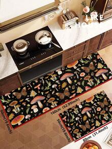 1/2pcs Diatomaceous Earth Bath Mat, Vintage Mushroom Pattern, Super Absorbent, Non-Slip, Perfect For Bathroom, Kitchen And Dining Room, Quick Dry, Ideal Home Decor And Bathroom Mat Gift, Holiday Gift! - Multicolor - View 12