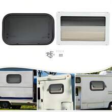 Wohnmobilfenster Ausstellfenster inkl. Verdunklung Seitenfenster, Wohnwagen Fenster 85° RV Externes Push Fenster, Klappbares Ausstellfenster Camper (500x300mm) - 500x300mm-Runde Ecke - Übersicht 5